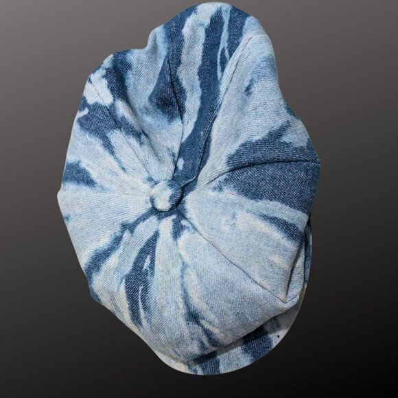 FREE SHIPPING!! One of a Kind Hand Reverse Dyed 8 Panel Newsboy Hat - Picture 4 of 5